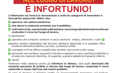 Hai contratto il COVID-19 nel luogo di lavoro? É infortunio!