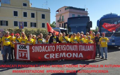 SINDACATI PENSIONATI VERSO MOBILITAZIONE NAZIONALE IN AUTUNNO