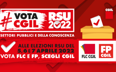 5, 6, 7 Aprile – Elezioni RSU dei settori pubblici e della conoscenza. Vota CGIL.